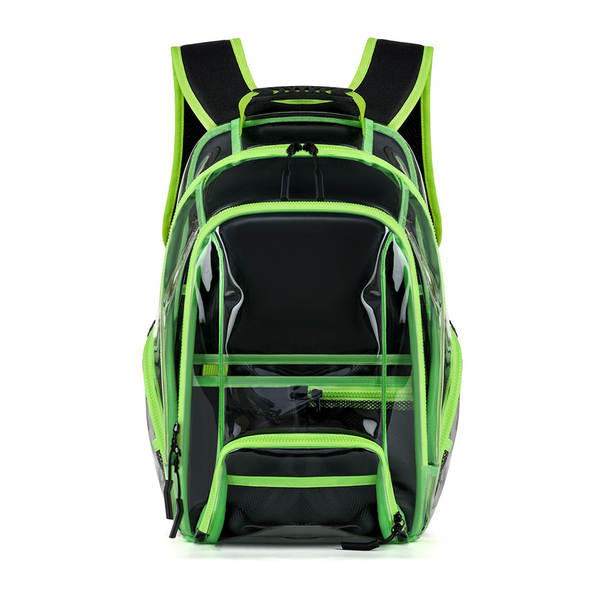 Amazon Transboundary Supply Transparente backpack pvc duplo ombro saco pvc saco grande capacidade saco estudante