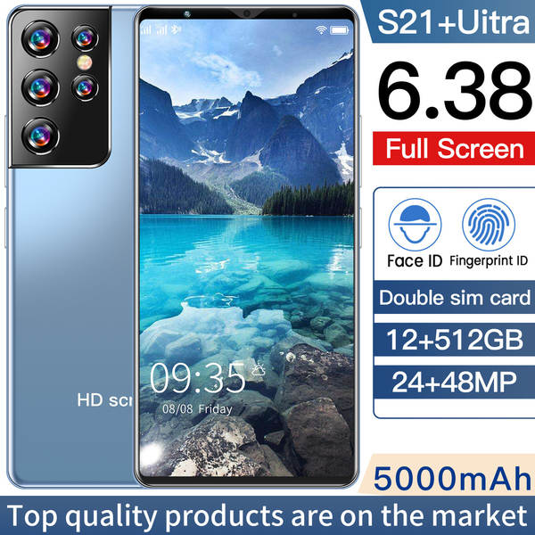 Fabricante atacado em 2026 explosivo 6.3 grande ecrã transfronteiriço celular S21Ultra comércio exterior smartphone de baixo preço