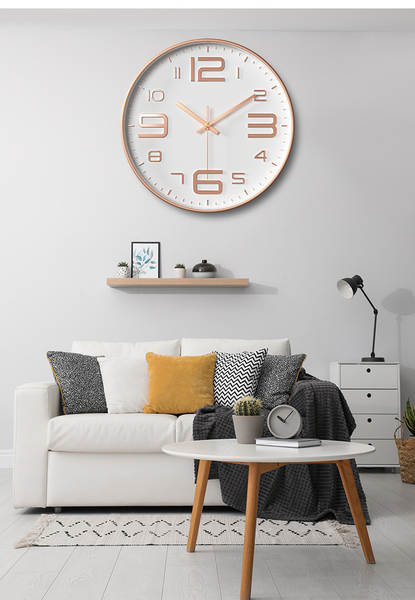Relógio da sala de estar relógio silencioso relógio simples explosivo relógio da moda da parede relógio da casa estereoscópico 30cm relógio de pedra