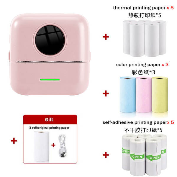 Mini impressora sem fio sem fio de venda quente transfronteiriça celular inteligente sem tinta Bluetooth impressora de fotos domésticas de pequeno porte