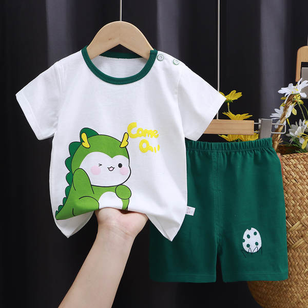Conjunto de verão infantil de algodão