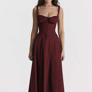 2026 Verão Novo Transfronteiriço Europeu e Americano Roupa de Mulher de Comércio Exterior Roupa de Mulher Francesa de vestido sem mangas