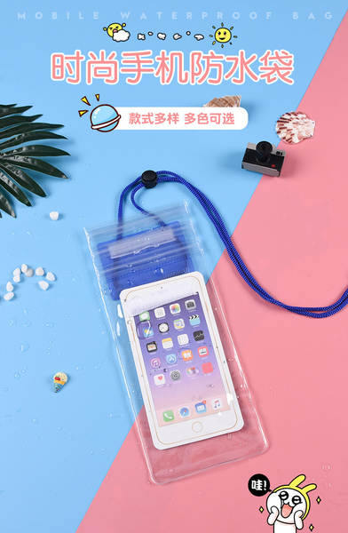 Três bolsas transparentes de telefone celular à prova d'água personalizadas tela táctil mágica bolsas inteligentes à prova d'água fabricantes atacado
