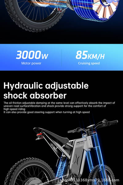 3000W/60V/30AH/85KM/H Baterias para bicicletas de montanha elétricas