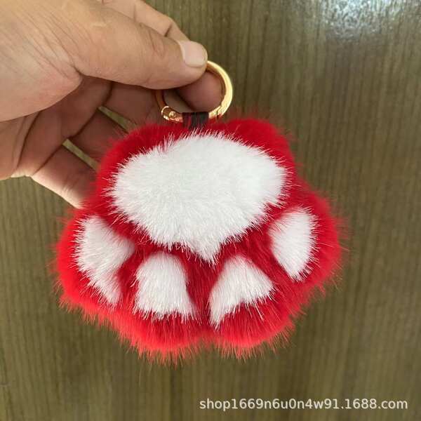 Pulseira de Pelúcia com Forma de Pata de Gato