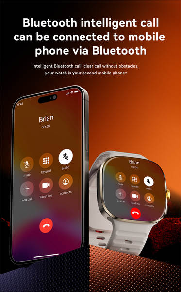 Relógio Smart com Tela 2.4 polegadas e Bluetooth