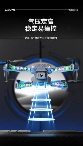 E99D Modelo de aeronave não tripulada de 4 eixos avião de alta definição para crianças E88D avião de controle remoto de iluminação