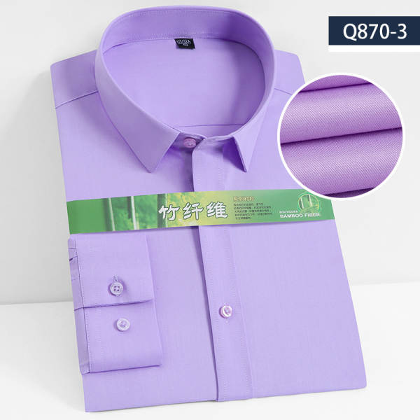 Camisa de bambu masculina longa manga