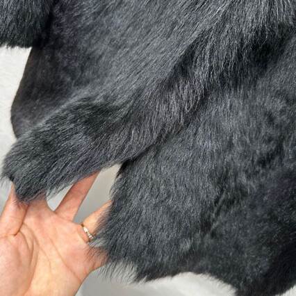 24 Haining Inverno Negro Calidade de viagem de couro simples de importação toscanas casaco de pelúcia feminino