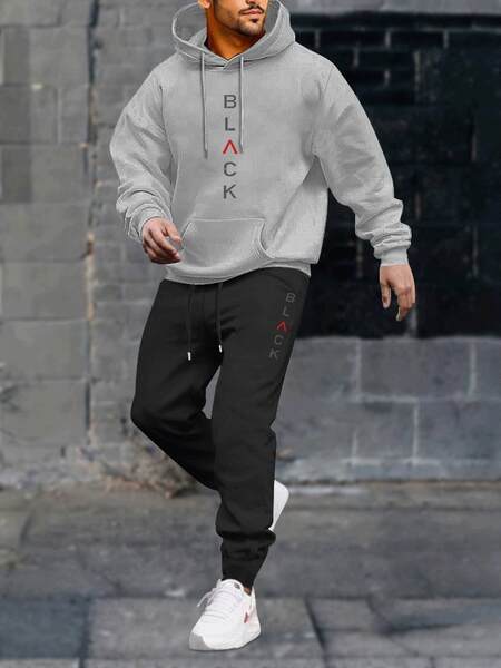 Camiseta de corrida de inverno e calça de corrida de inverno para homens 2 peças