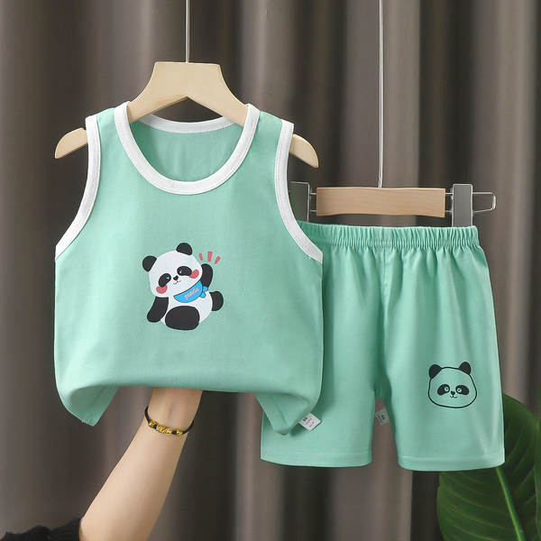 Vestido de verão infantil de algodão