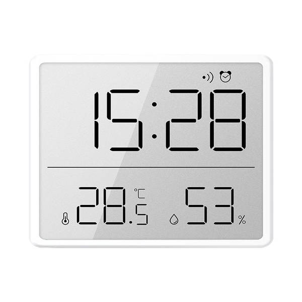 Relógio eletrônico finíssimo relógio digital simples de parede LCD pequeno relógio multifuncional de temperatura de relógio eletrônico 8218