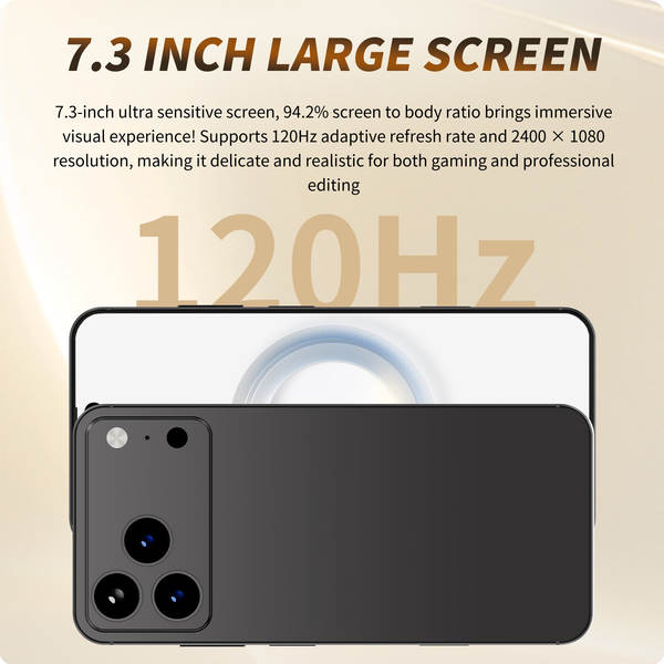 Novo celular transfronteiriço i17 Pro Max botão lateral 16+1TGB Android 14 tela 7.3 4G
