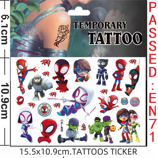 Tatuagem Temporária de Spiderman