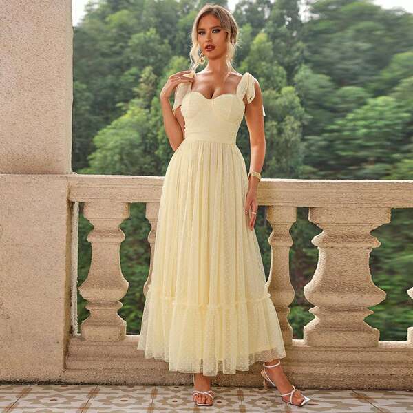 Vestido de noite feminino de moda nova vestido de noite com os ombros enrugados