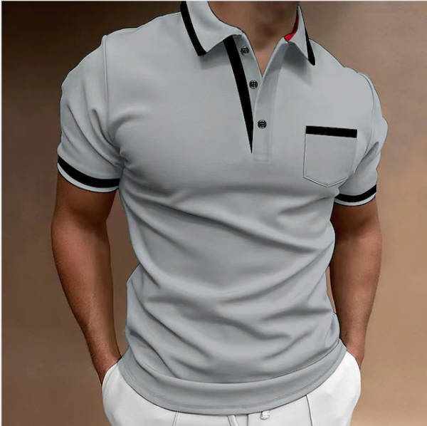 2023 Cross-border Europa e América Camiseta de esportes de lazer de três pedaços POLO camisa de golfe digital impressão de camisa