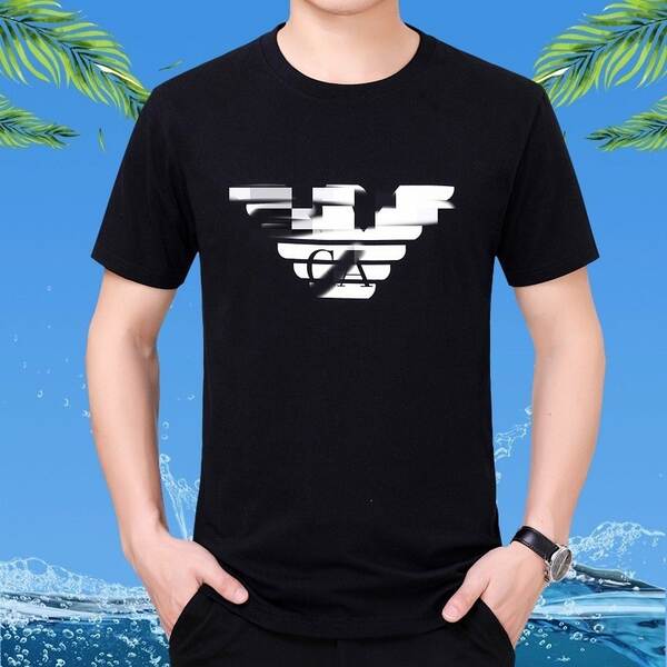 Camiseta Masculina Curta de Algodão