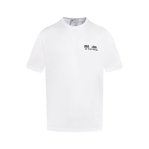 Versão correta do novo modelo de verão MIU Mouse Rede vermelha de letras impressas de cor-de-rosa cor-de-rosa homens e mulheres T-shirt de mangas curtas
