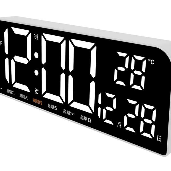 Novo relógio de tela grande simples de LED Relógio de mesa criativo de tamanho grande de relógio de mesa pendurável 0707
