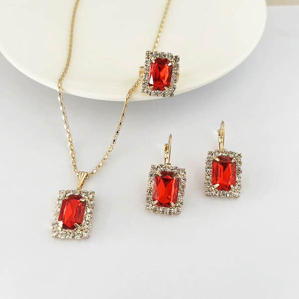 Nova coleção de jóias transfronteiriça de personalidade feminina de moda de diamante de água colar de diamante anel de orelhas acessórios de relógios
