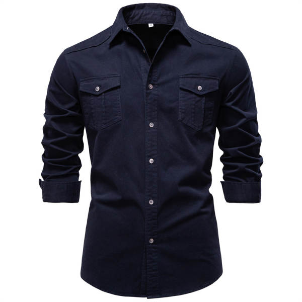 2024 Comércio Exterior Transfronteiriço Homem União Européia Cowboy T-Shirt Homem Modelo Recreativo Puro Homem Denim T-Shirt Com Mãos Longas