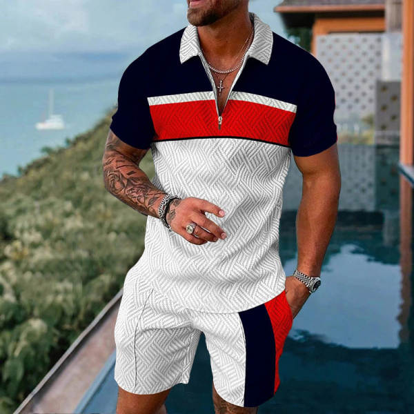 Comércio Exterior 2024 Verão Transfronteiriço Bomba Euro-americano Amazon Shorts dois conjuntos de esportes para homens de lazer
