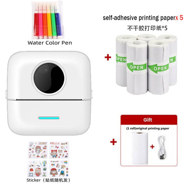 Mini impressora sem fio sem fio de venda quente transfronteiriça celular inteligente sem tinta Bluetooth impressora de fotos domésticas de pequeno porte