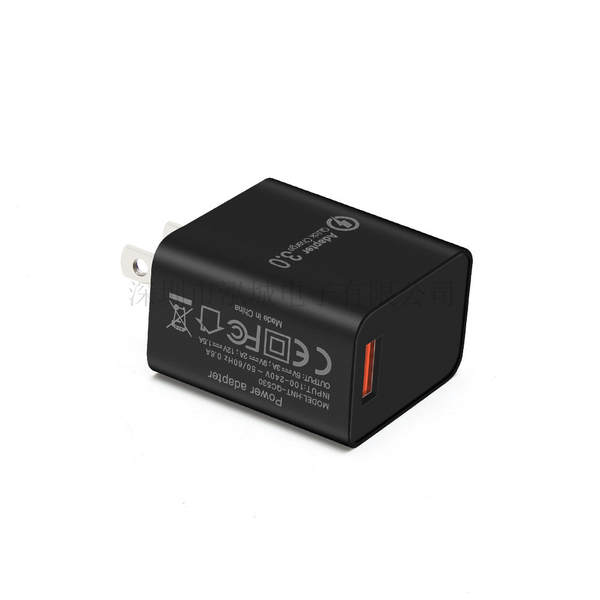 Carregador QC3.0 18W Carregador rápido 9V2A Carregador de celular inteligente compatível com carregamento rápido sem fio