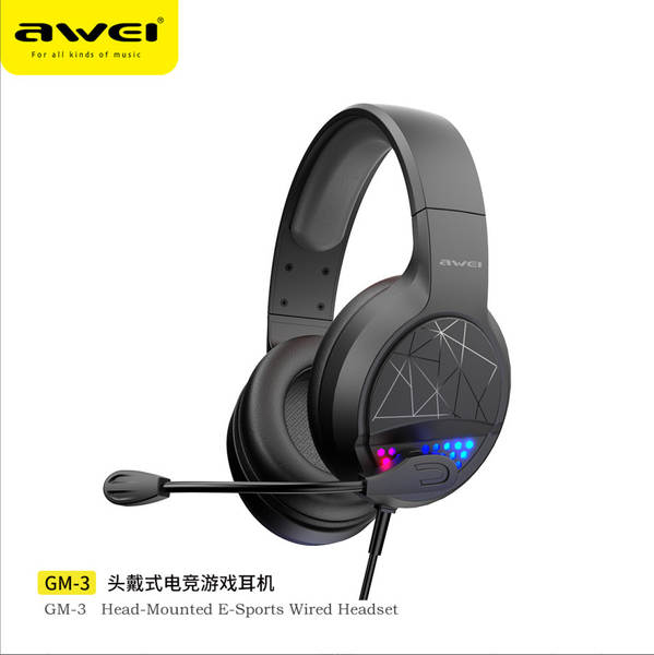GM-1/GM-2/GM-3 Gaming Wired Headphones Fone de ouvido para jogos