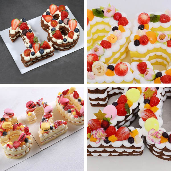 Ferramentas de cozimento de bolos digitais DIY 10 polegadas de mousse de silicone de aniversário árabe digital