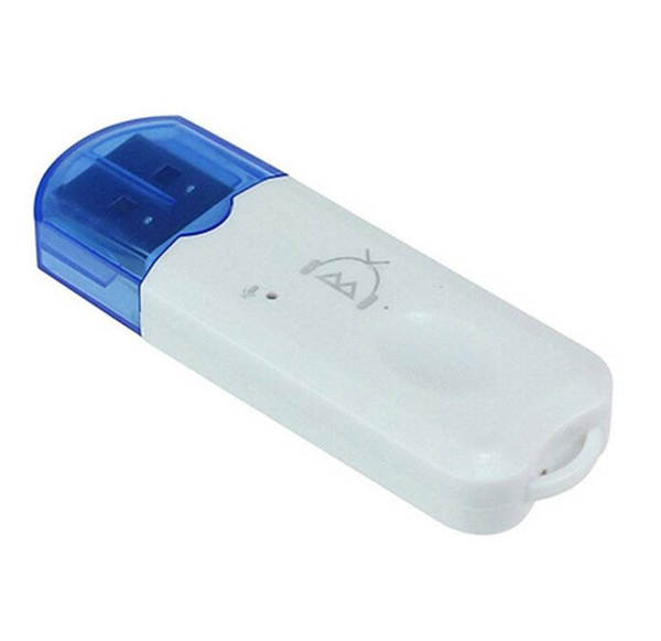 Pequeno chapéu azul USB Bluetooth receptor de áudio sem fio com microfone compatível com telefone celular Bluetooth sem chamadas