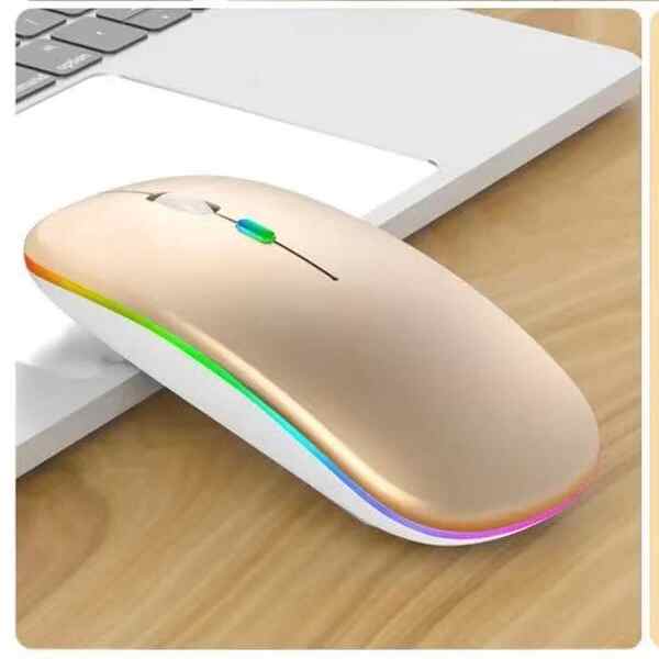 Fonte de fábrica RGB dual-modelo portátil sem fio mouse de baixo som Type-C carregamento em atacado