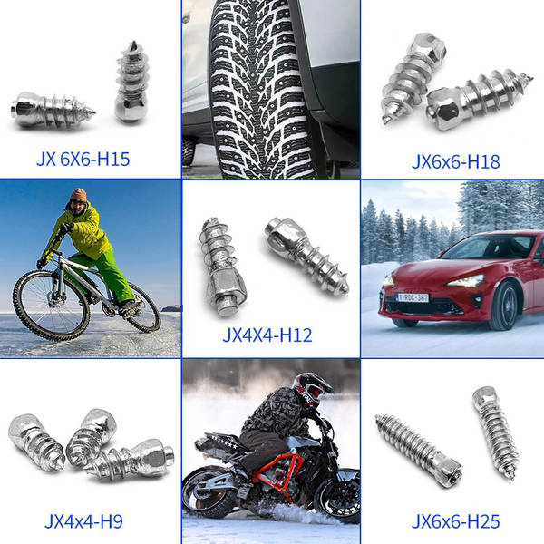 4 * 9mm pneus de neve para motocicletas de neve para pneus de aço antideslizante para pneus de automóvel para pneus anti-deslizantes