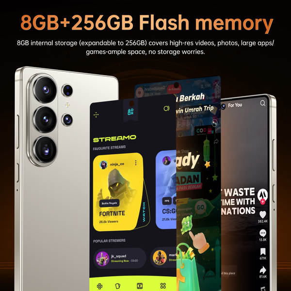 Transfronteiriço S26 smartphone ultra grande ecrã global versão 5g Android 15 explosivos de venda quente 8+256