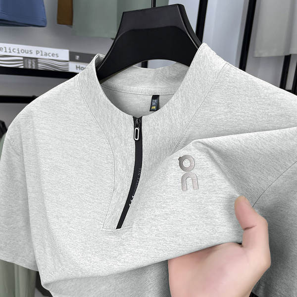Novas roupas de verão masculinas de couro curto para homens T-shirts de couro curto para homens T-shirts de sexo masculino
