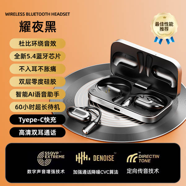 Transfronteiriço AI Voice S108 Headset OWS Bluetooth Ultra longa duração de redução de ruído Headset forte do Norte