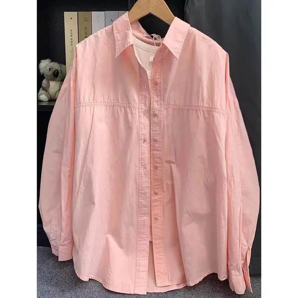 100% de algodão puro e escuro azul extremamente leve camisa com mangas compridas vestido de primavera de 2025 nova camisa de casaco de centenas