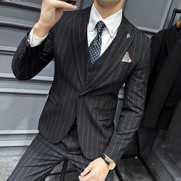 Terno Listrado Masculino Slim Fit
