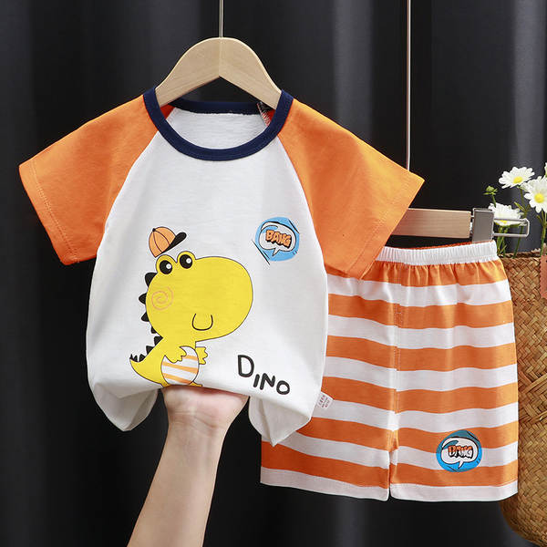 Conjunto de verão infantil de algodão
