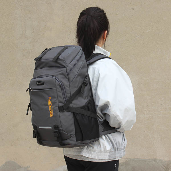 Duas dimensões em grande quantidade de dinheiro clássico de grande capacidade ao ar livre de dois ombros mochila de viagem para estudantes pacote de computador de lazer