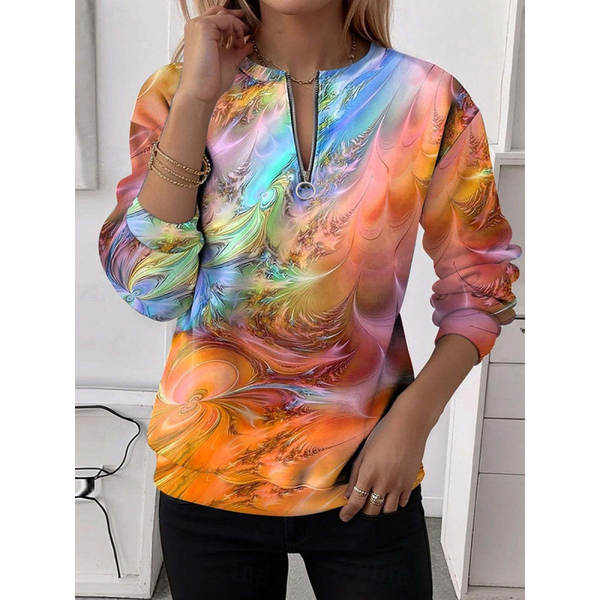 Outono Novo Modelo Europeu e Americano Lingerie Feminino T-Shirt Pós-Símia Vintage Camiseta Desportiva