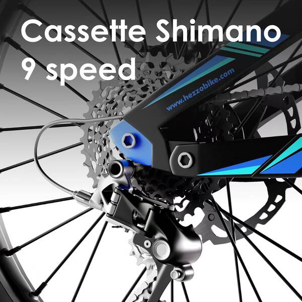 HEZZO bicicletas elétricas de fibra de carbono de 1500W26 polegadas de velocidade de neve de longa duração