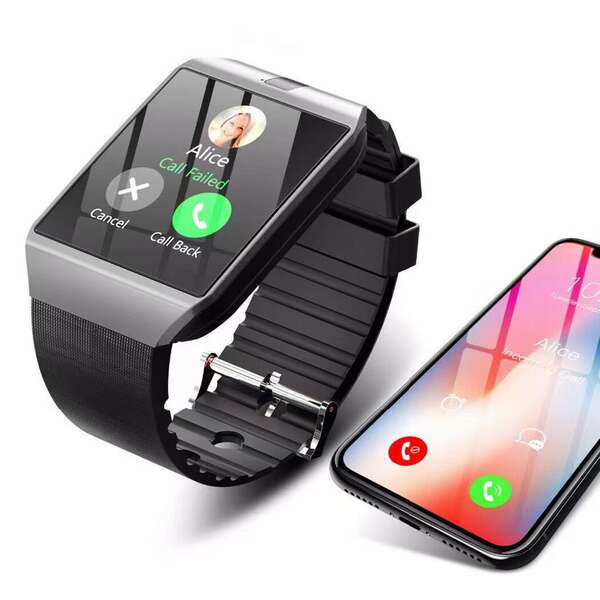 Relógio inteligente transfronteiriço de comércio eletrônico DZ09 Relógio de telefone Bluetooth Relógio de chamadas multilingues