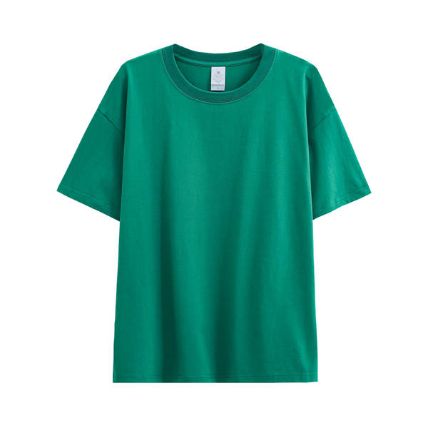 Novo peso pesado de 230 gramas algodão puro branco pano de pano curto T-shirt feminino folheto semi-lençado camiseta masculina por atacado