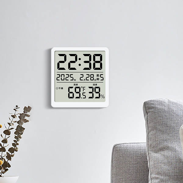 Relógio de temperatura ultra-fino de umidade para casa multifuncional relógio eletrônico de temperatura magnetizável geladeira 3702