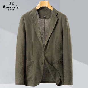 Casaco de lã masculino longo