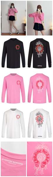 T-shirt correto cross-border Chrome Heart de alta qualidade dupla de algodão puro para homens e mulheres