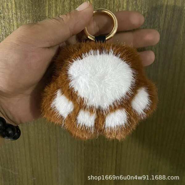 Pulseira de Pelúcia com Forma de Pata de Gato