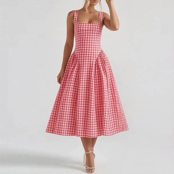 2026 Verão Novo Transfronteiriço Europeu e Americano Roupa de Mulher de Comércio Exterior Roupa de Mulher Francesa de vestido sem mangas