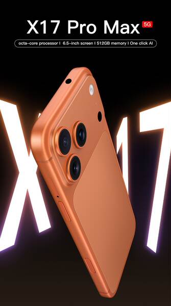 Transfronteiriço 17Promax telemóvel novo não desmontado indústria inteligente máquina original 5G alta distribuição de três redes de smartphones
